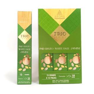 Incienso AROMA TRÍO Palo Santo, Salvia yJazmín